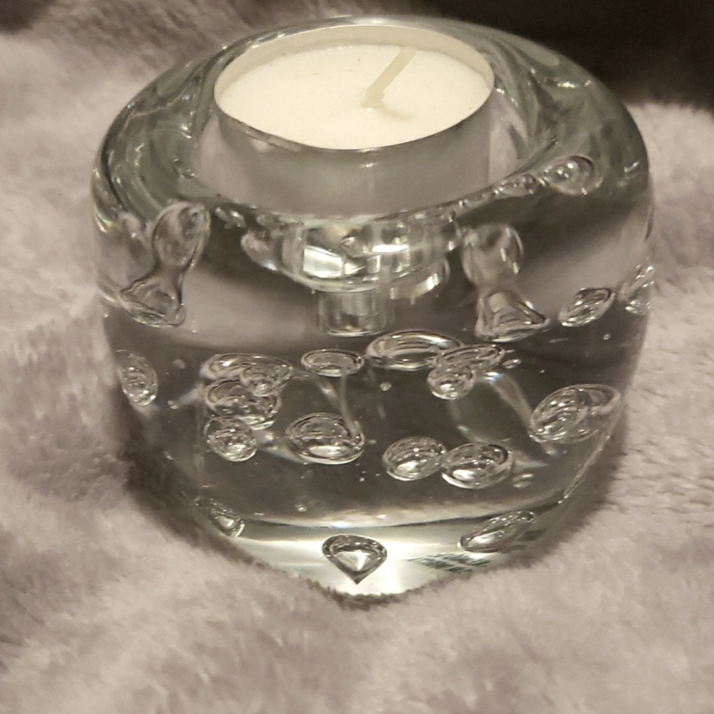 Crate and Barrel Bubble Glass Tea Light Votive